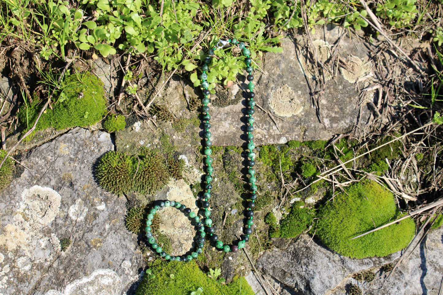 Collana Rubino e Zoisite (Tanzania)