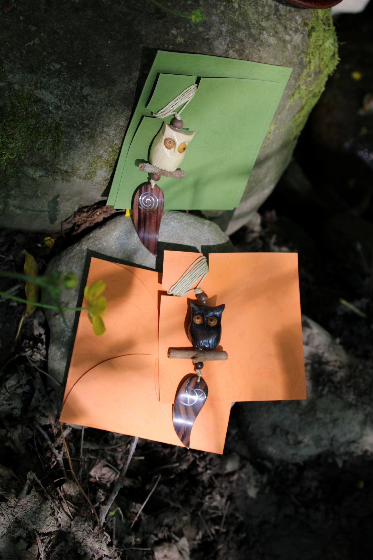 Collana artigianale Gufetto e simboli