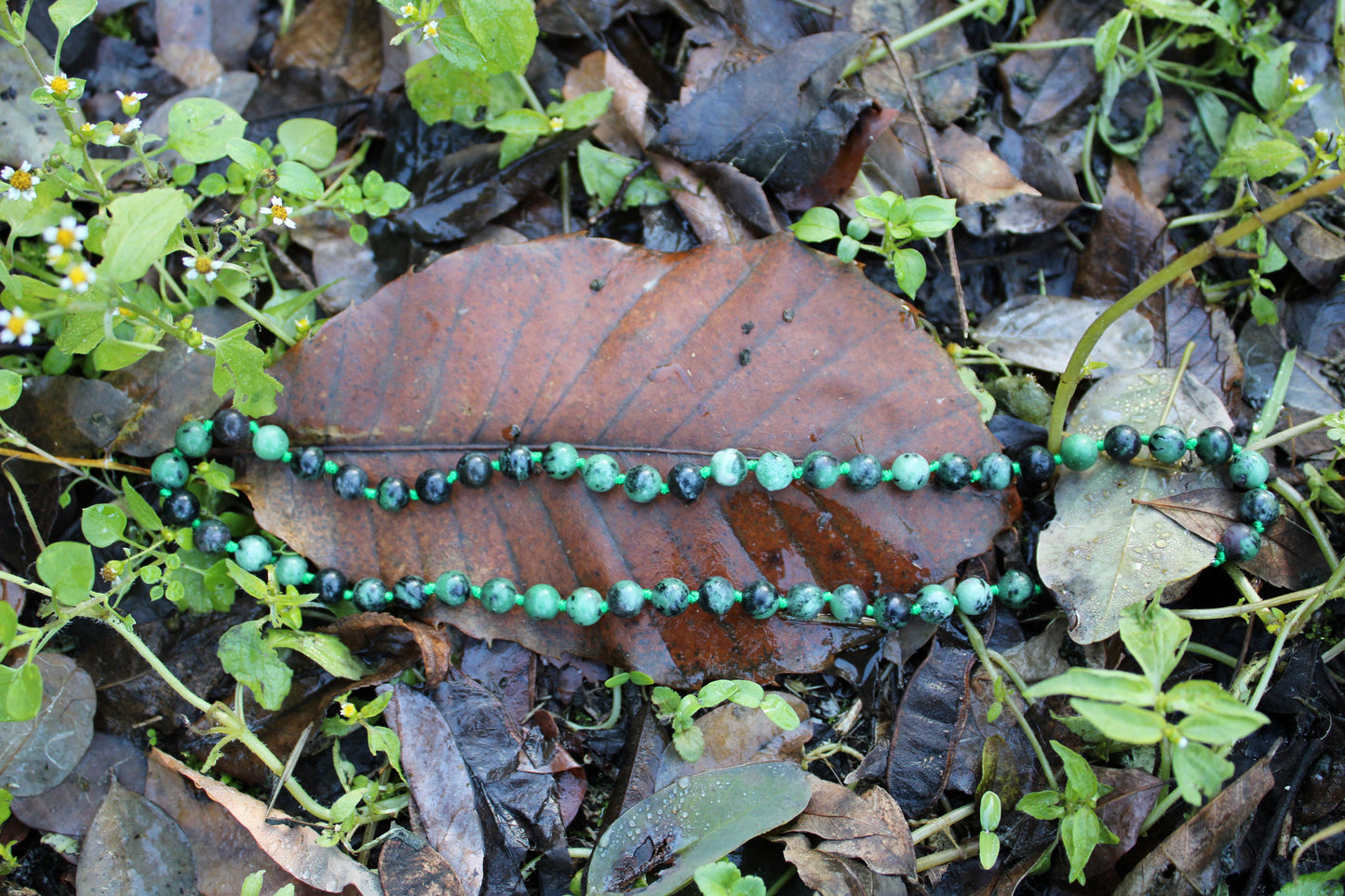 Collana Rubino e Zoisite (Tanzania)