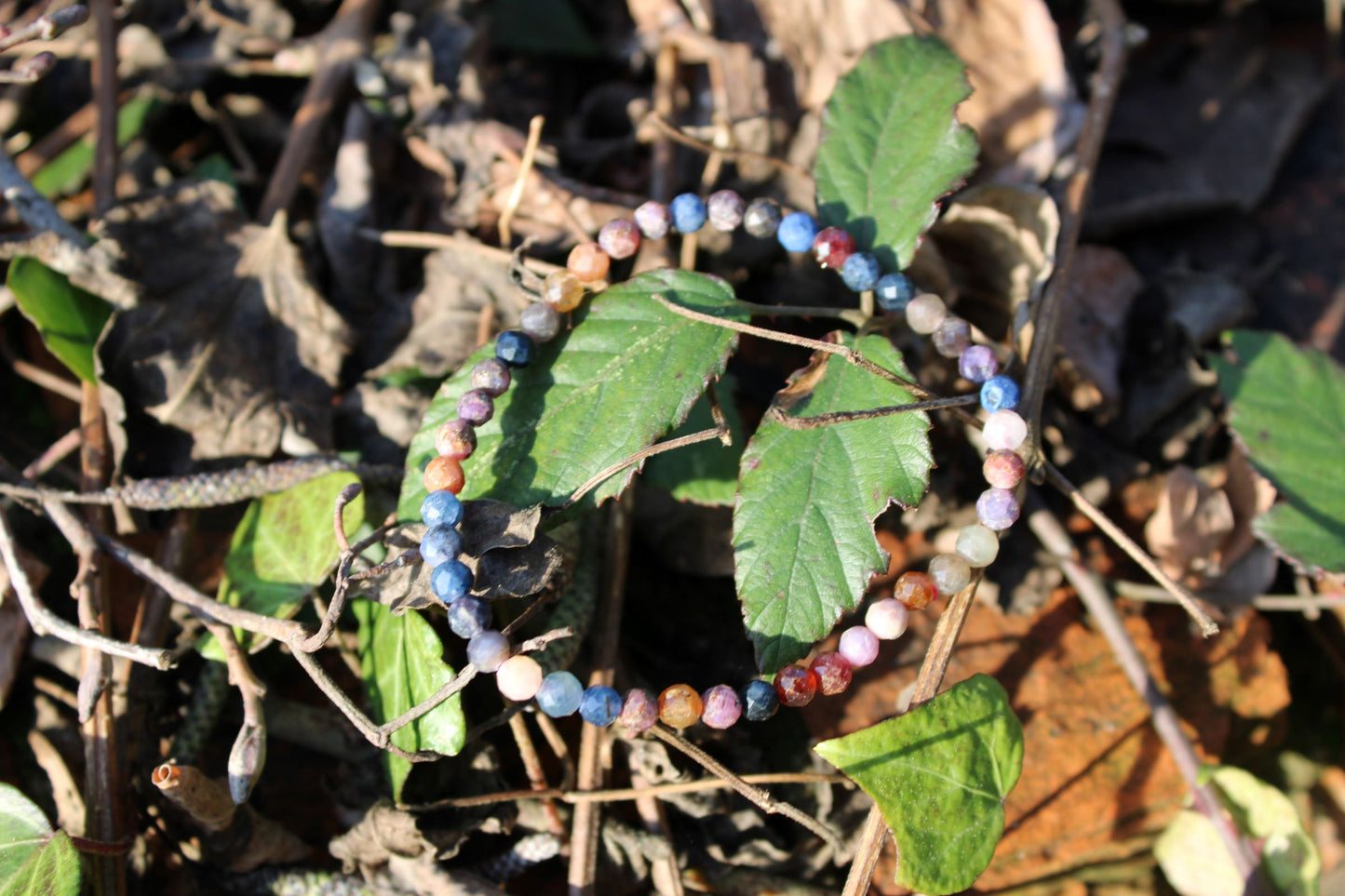 Bracciale Rubino e Zaffiro a sfere sfaccettate
